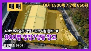 물류의 중심 경기광주 800평 냉장/냉동 물류창고 매매