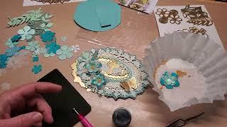 let's make a card, Anna Griffin rocking card and mini flower dies