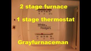 Wiring the single stage thermostat to the 2 stage furnace