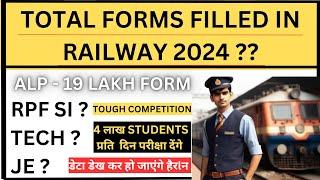 देखें कि 2024 में रेलवे में कितने फॉर्म भरे  गए  हैं ?? RRB ALP , RPF SI , JE , TECHNICIAN FORMS ?