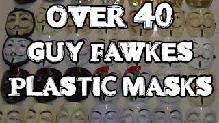 Thin Plastic Guy Fawkes Anonymous Masks Review: 3 Versions & Over 40 Color Variations