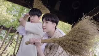 210414 Back to Field weibo  Yixing posing with a broom  #LayZhang #Yixing @layzhang