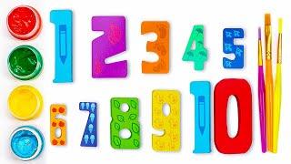 Let's Draw and Color Numbers | Learn Counting 1-10 for Kids | Preschool Toddler Learning Video