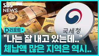 못 받은 국세 100조 원 돌파…체납액 전국 1위는 강남 / SBS / #D리포트