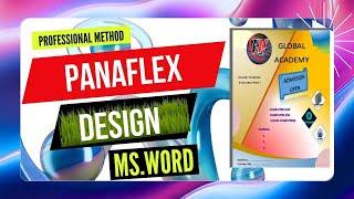 How to make Panaflex in ms word | School Admission Open Banner Design in Microsoft Word Hindi/Urdu