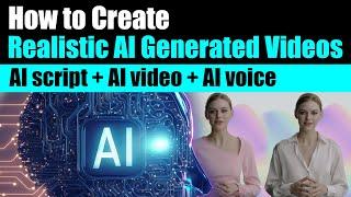 How to Create Realistic AI Generated Videos (AI Script + AI  Video + AI Voice) Within 60 Seconds