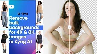 Bulk and batch background removal Like a Pro: ZYNG AI for 4K & 8K Images upto 24 MP