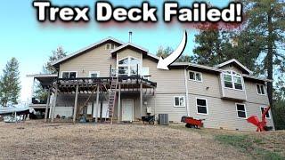 New Trex Composite Deck & Railing System - Old boards so bad my foot went through 2 stories up