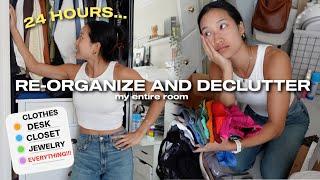 REORGANIZE AND DECLUTTER for 24 HOURS *watch this if you need cleaning motivation*