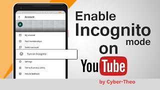 How to Enable Incognito Mode on YouTube