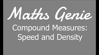 Speed and Density
