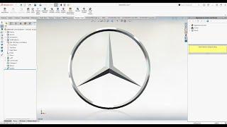 HOW TO CREATE MERCEDES LOGO | SOLIDWORKS | ARJUN VISHWAKARMA