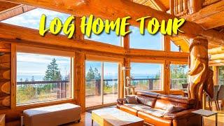 Oceanview log home in British Columbia, Canada