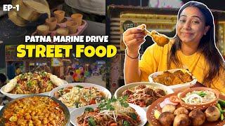 Best of Marine Drive Street Food | Litti Chokha, Batat Puri & more|  Bihar Food Series Ep-1