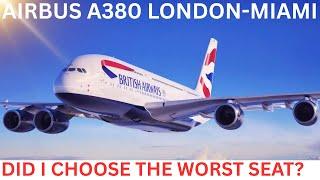 British Airways A380 London to Miami - one of the worst seats onboard?