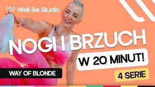 Trening w domu z Way of Blonde | Cardio na Turbo Spalanie | ćwiczenia na Brzuch i nogi w 20 minut!