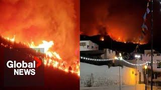 Spain wildfires: Tenerife blaze forces evacuation of 5 communities on island