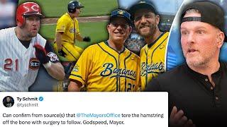 MLB Legend Sean Casey "Tore Hamstring Off The Bone" In Savannah Bananas Game | Pat McAfee Show