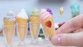 Strawberry Mini Ice Cream in Cones! Mini Kitchen