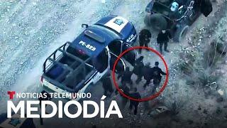 Dron grabó arresto de migrantes acusados de matar a agente migratorio mexicano | Noticias Telemundo