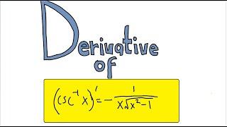 Derivative of Inverse Cosecant