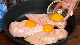 Receta de pechuga de pollo de 10 minutos! Una receta de cena deliciosa y rápida!