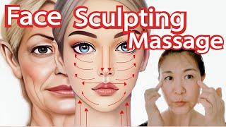 De-Puff Eyes & Lift Cheekbones  l  Face Sculpting Massage  l  Lift Face NaturallyMust Try! (9 Min)