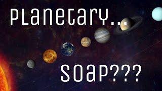 Planetary Galaxy Soap: Using up my soap scrap embeds #2