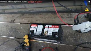 Niemals Autobatterien für Speicheranwendungen wie Notstrom etc. nehmen!