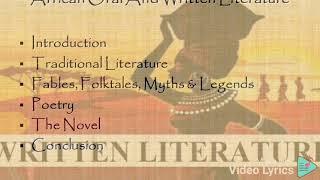 Topic 3 ( Written Literature), Literature in English, Form 3 narrated by Teacher Kaligo Dotto Njige.