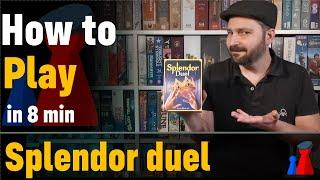 How to play Splendor duel boardgame - Full teach + Visuals - Peaky Boardgamer