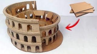 Coliseo Romano fabricado en cartón muy fácil de hacer en casa | hazlo tu mismo - bricolaje