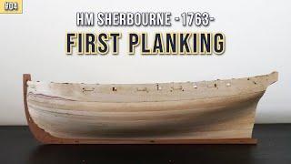 First layer of planking  - Sherbourne 1763 Ship Modeling