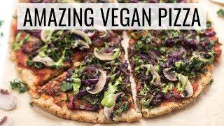 BEST VEGAN PIZZA EVER! | with a grain-free crust 