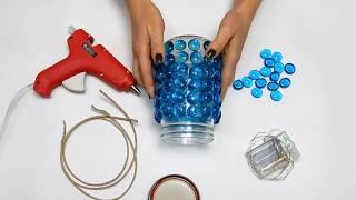 DIY Mason Jar Light With Glass Marbles