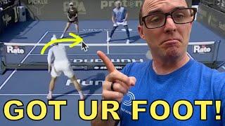 Deadly Roll Volleys by Ben Johns in Mixed Doubles Quarter | Point Breakdowns by Pickleball Coach