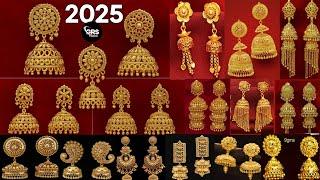 Latest Light Weight Gold Jhumka Earrings Designs | New Gold Jhumka | Latest 22ct Gold Jhumka Designs