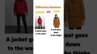 difference between jacket v/s coat #viral #englishvocabulary #learn english with karan #ytshorts