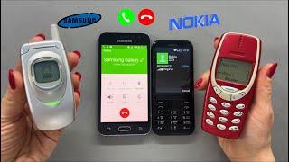 Nokia 3310 calling from Nokia 225 | Samsung A800 calling from Samsung Galaxy J1