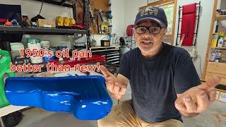 1952 Chevy 1/2 Ton Truck Oil Pan and Gasket Installation 235 Engine - Episode 6