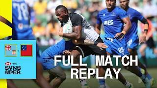 Pacific rivals COLLIDE in Perth! | Fiji v Samoa | Perth HSBC SVNS 2024 | Full Match Replay