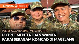 Potret Gibran dan Jajaran Menteri Pakai Seragam Komcad, di Retreat Kabinet Merah Putih | Liputan 6