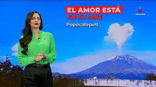 El Popocatépetl hizo una exhalación en forma de corazón | Noticias con Crystal Mendivil