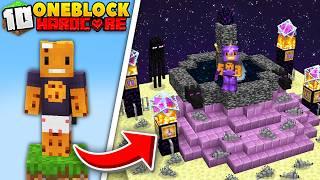 I Defeated The ENDER DRAGON in ONE BLOCK Minecraft [FINALE]