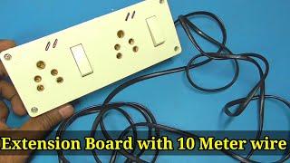 Extension Board with 10 Meter wire, extension board for ac