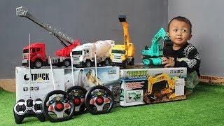 Unboxing Toy Cars Trucks - Excavators, Fire Truck, Cement & Excavator Truck - RC Toy Collections