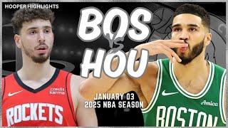 Boston Celtics vs Houston Rockets Full Game Highlights | Jan 3 | 2025 NBA Season