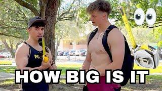 INTERVIEWING COLLEGE STUDENTS ON THEIR SIZE  #streetinterview