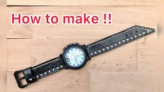 How to make simple leather watch straps .