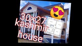 House plan 30×27 || Kashmir house plan 3D